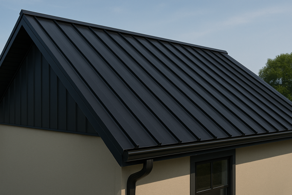 Standing Seam 150 metal roofing panel with 1.5 inch raised vertical seams